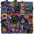 thumbnail image 1 of Paquete de pegatinas Neon Mixed, 50 unidades, luces LED de graffiti creativo, 1 of 2