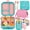 Green Mermaid, variant on 6Pcs Kids Bento Lunch Box with 12oz Soup Thermo Leakproof Lunch Food Container Thermo Hot Food Jar and Insulated Lunch Bag for Kid Toddler Girls Boys to School