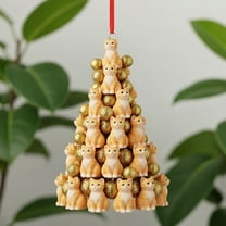 Fmbmuo Pastel Animal Stacking Ornaments - Plastic Christmas Tree Decorations Set