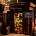 thumbnail image 5 of MiniAlley Book Nook DIY Kit - Dreamy - Miniature House Dollhouse Kit for Adult and Teens, Booknook Bookshelf Decor Alley Model Build with LED Light, Gifts for Family and Friends, 5 of 5