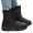 Black, variant on Womens Wedge Platform Snow Boots Warm Furry Lined Slip On Mid Calf Booties Comfortable Non Slip Walking Shoes Red Size 9.5