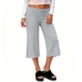 thumbnail image 6 of yillto Capris for Womens Lounge Capri Pant Yoga Workout Gym High Waist Casual Soft Comfy Cropped Pants, 6 of 6