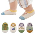 thumbnail image 3 of AJZIOJIRO Baby Toddler Girls Knee High Long Socks 4 Pairs Cartoon Cotton Socks Infant Boys Autumn Thigh High Socks for 0-5T, 3 of 9