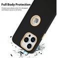 thumbnail image 3 of for iPhone 14 Pro Max Case Silicone 3 in 1 Case Logo View + 1* Screen Protector Shockproof Protective Anti-Skid Edge Cover iPhone 14 Pro Max Case -Black, 3 of 11