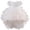 White, variant on Puff Sleeve 3D Floral Applique Flower Girl Dresses for Wedding, Gold Edge Ruffle Hi-Lo Tulle Cake Gown Kids Birthday Pageant Formal Dress White 4-5 Years