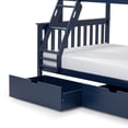 thumbnail image 5 of Max & Lily Solid Wood Twin over Full Size Bunk Bed with Storage Drawers and Ladder for Kids, Blue, 5 of 18