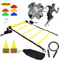 thumbnail image 1 of Speed Agility Training Kit Agility Ladder Football Ladder with 12-Rung with 12 Cones and 4 Stakes Football Training Equipment Speed Agility Training Kit for Football Basketball Baseball Hockey, 1 of 8