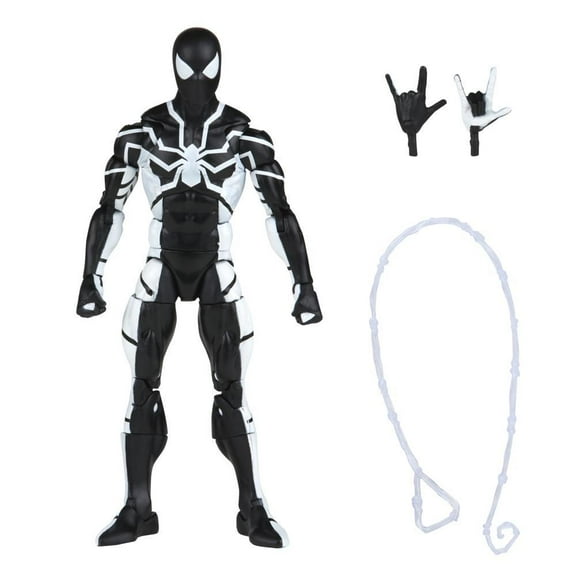 Marvel Legends Series Spider-Man 6-inch Future Foundation Spider-Man (Stealth Suit) Action Figure Toy, Includes 4