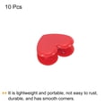 thumbnail image 3 of Uxcell Paper and Bag Clips,10Pack Heart Shape Clamps Snacks Bag Clips,Red, 3 of 5
