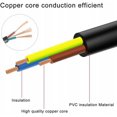 thumbnail image 4 of Adaptador de cable de alimentación trasero estándar europeo de tres núcleos de cobre 0,3 de 1,2 m Cable de alimentación Adaptador de cable de alimentación estándar europeo de tres núcleos de cobre 0,3, 4 of 4
