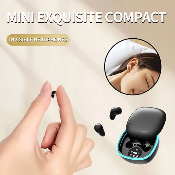 Invisible Smallest Mini Earbuds Wireless Ear Buds for Small Ears Canals, Discreet Low Profile Spy Earpiece Wireless Tiny Micro Hidden Headset with Microphone Small Headphones