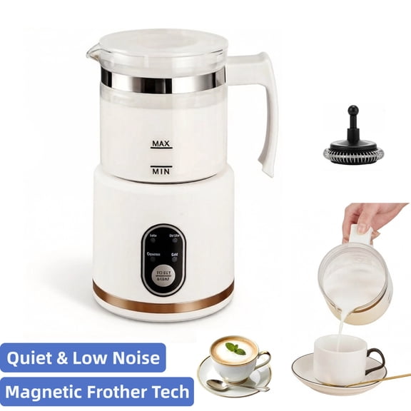 VUEYAA Milk Frother and Steamer,4-in-1 Milk Frother with LED Touch Screen,Milk Warmer 17oz for Lattes, Cappuccinos, and Macchiatos (Upgraded )