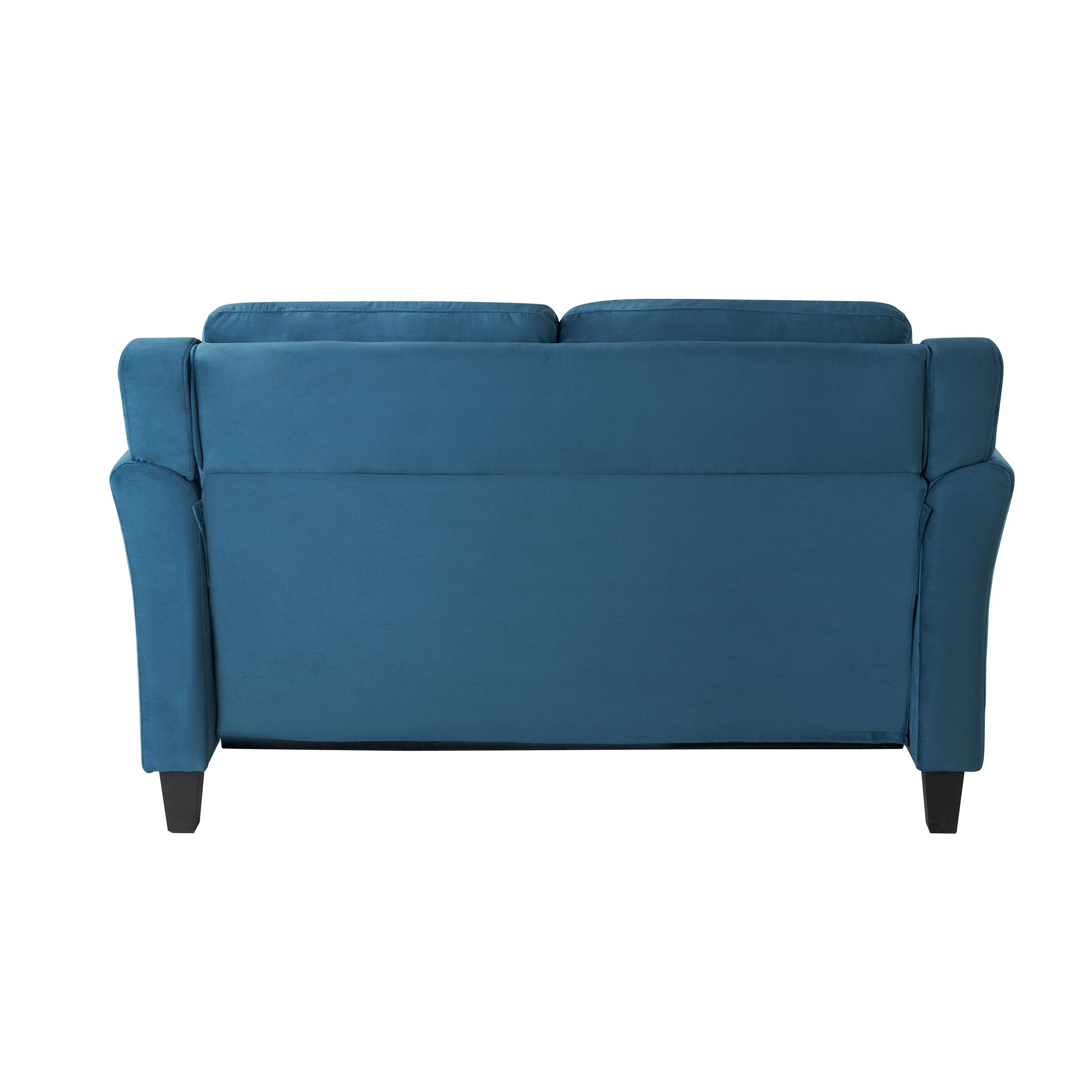 Lifestyle Solutions Taryn Loveseat with Curved Arms, Blue Fabric
