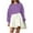 Purple, variant on MIUOWANP Fall Dresses for Women 2024 Fashion Women's Casual Sweatshirt Long Sleeve Dress Round-Neck Ladies Patchwork Mini Dresses