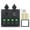 green, variant on 4-Gang Rocker Switch Panel With Dual USB Chargers, 12V/24V Waterproof Switch Box For Marine Boat, Car, RV, Truck, Off-Road Vehicle Accessory Control