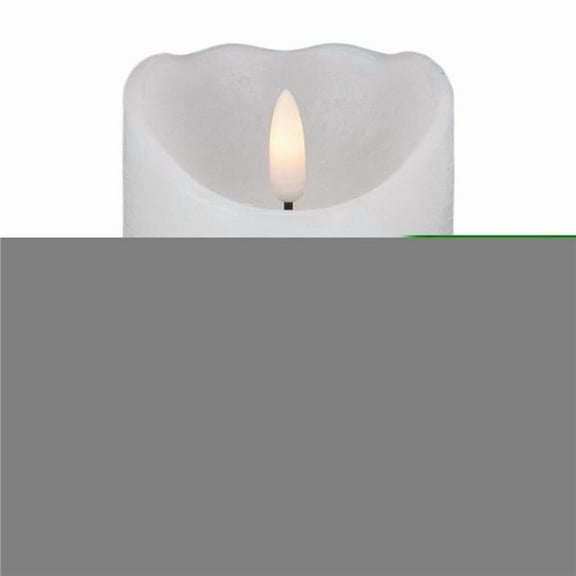 4 in. Flameless Battery Operated Christmas Decor Candle, White