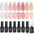 thumbnail image 1 of Set de esmaltes de uñas Beetles Jelly Gel, 8 colores, rosa nude y blanco, 1 of 7