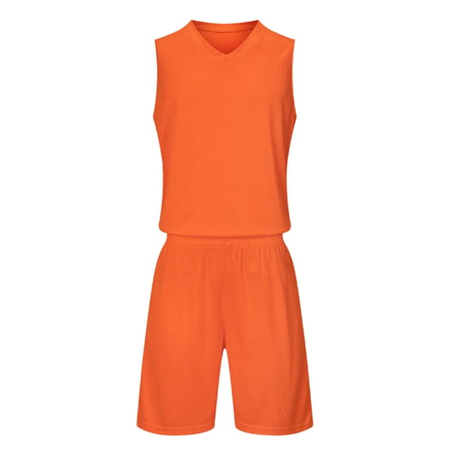 RXMEKW Football Uniform Set For Kids With Short Sleeve Jersey And Shorts For Sports Training And Matches In Solid Color