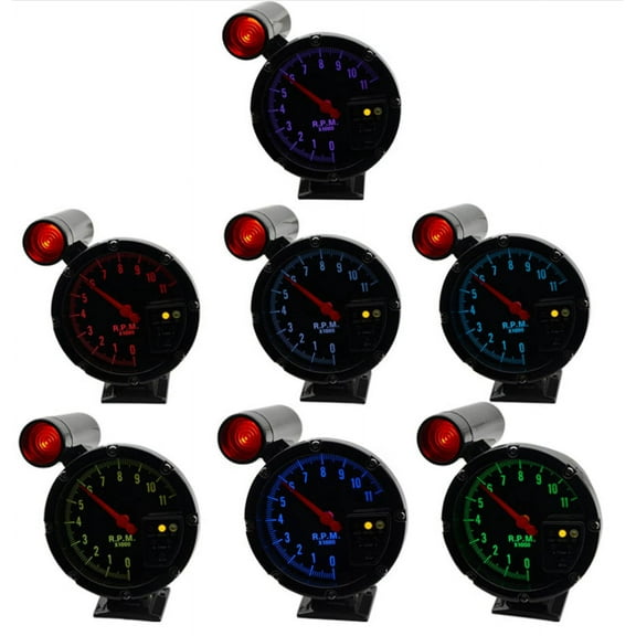 Universal 5Inch 1000K Car Tachometer Gauge Warning Light LED Shift Light Black