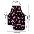 thumbnail image 2 of Yiaed Breast Cancer Awareness Print Kitchen Apron with Hand Wipe Pockets,Big Pocket,Aprons for Women with Pockets, Waterproof for Cooking Baking, 2 of 7