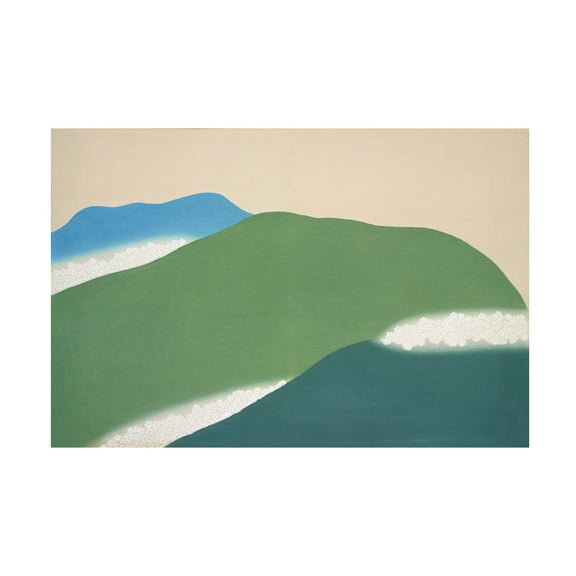 Trademark Fine Art Pictufy  Green mountains from Momoyogusa Canvas Wall Art