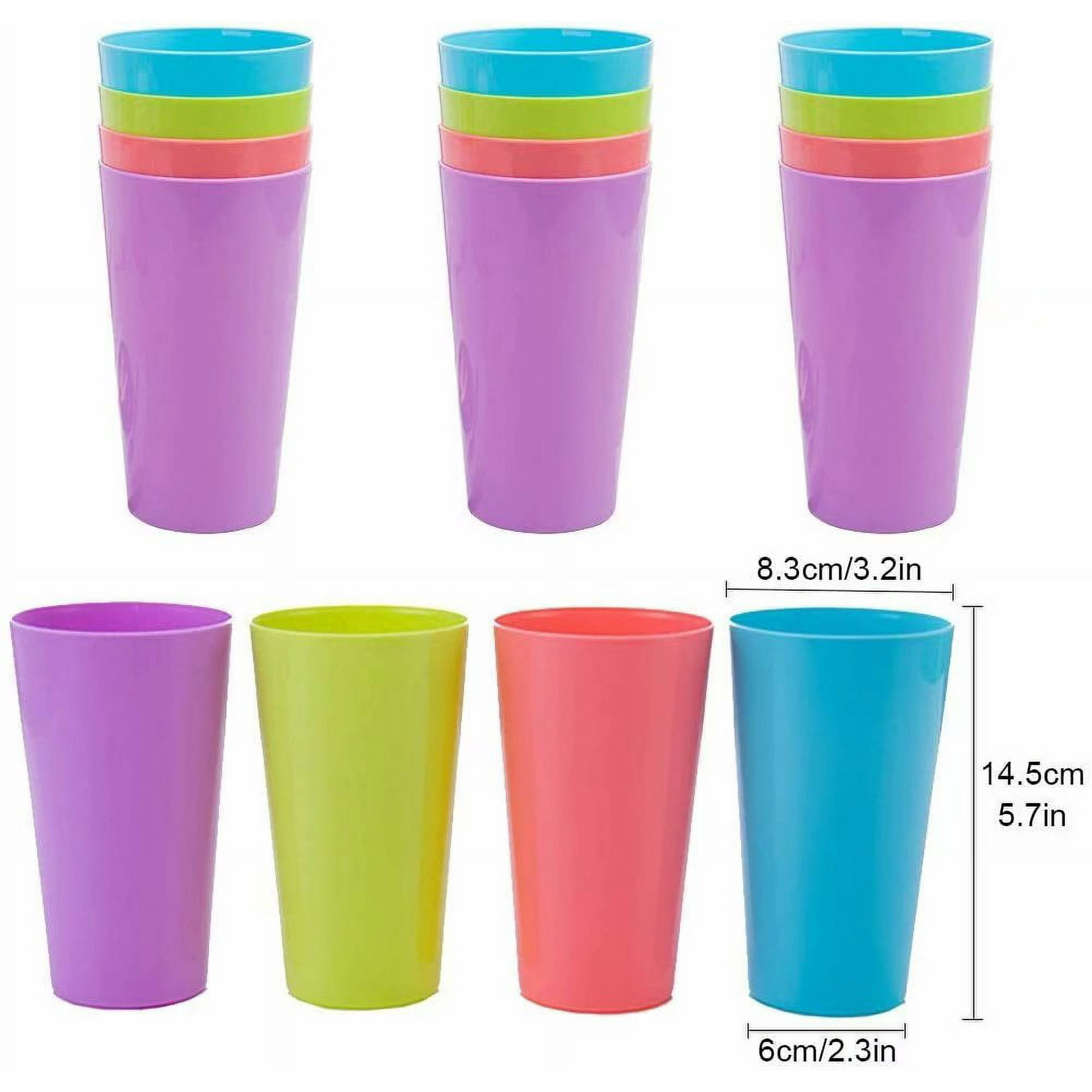 HEFTMAN Lot De 8 Verres En Plastique Acrylique Avec Motif Tourbillon, Empilables Et Réutilisables Pour Jardin, Pique-nique, Camping, Barbecues, Fêtes Ou Utilisation Quotidienne (transparent
