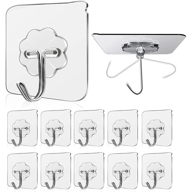 (50 piezas), pegatinas de gancho adhesivo transparente, gancho de pared para baño, toallero para colgar en el baño,