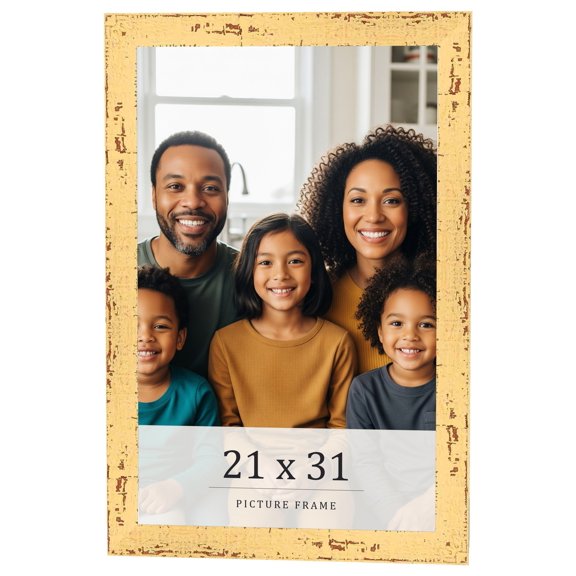 21x31 Frame Yellow Real Wood Picture Frame Width 1.25 inches | Interior Frame Depth 0.5 inches |