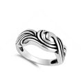thumbnail image 4 of Antiqued Wave Knot Twisted Eye Loop Ring 925 Sterling Silver Band Jewelry Female Male Unisex Size 8, 4 of 4