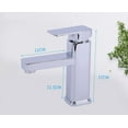 thumbnail image 5 of grifo de baño, grifo de lavabo con diseño de cascada moderno, diseño de cuerpo de válvula de cobre duradero, latón cromado. Agua fría y caliente disponible. JM, 5 of 5