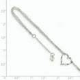 thumbnail image 2 of 14K White Gold Double Strand Heart Anklet, 2 of 2