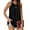 #1 BLACK, variant on TEMOFON Womens Summer Tank Tops Sleeveless Shirts Casual Halter Tops High Crew Neck Loose Pleated Eyelet Summer Trendy Spaghetti Strap Tops Flowy Cami Solid Color White Size XL