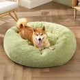 thumbnail image 4 of Cama para perros Bedsure Calming Donut, lavable para perros de tamaño mediano, color verde, 4 of 6