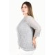 thumbnail image 2 of Blusa de encaje Roman Fashion /Tallas Extras, 1-201N (Gris) gris 42, 2 of 5