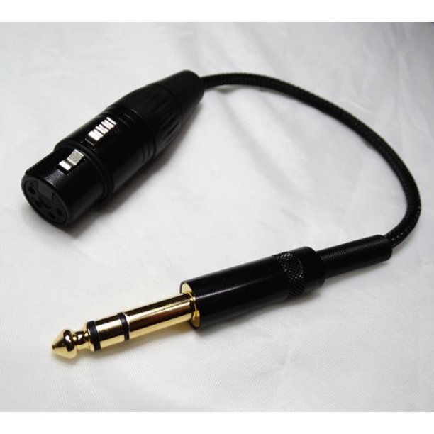 Diy 1 4 6 35mm Male To 4 Pin Xlr Female Balanced Headphone Trs Audio Adapter For 4 Pin Xlr Male Headphone Cable Walmart Com Walmart Com