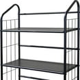 thumbnail image 3 of Black 3 Shelf Metal Standing Book Shelf, 3 of 4