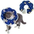 thumbnail image 1 of CHUANK Soft Cat Recovery Collar  Adjustable Pet Cone for Cat Kitten Prevent from Licking Wounds  Not Block Vision  S, 1 of 7