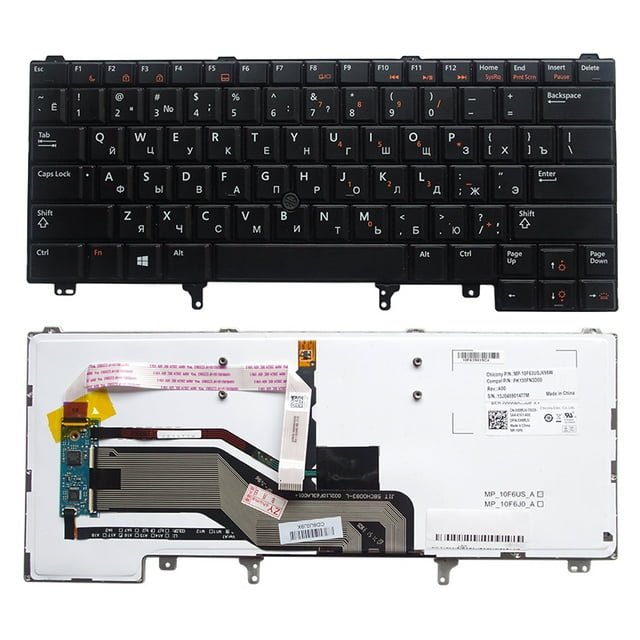 Clavier SP/US/RU avec Rétroéclairage pour DELL E6420 E5420 E5430 E6220 E6320 E6330 E6430 E6440 E6230 P38G P25G P15G P16G RU Rétroéclairage