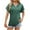 Green, variant on MIXUE Womens Summer Tops Solid Color Hooded Button Short Sleeve Loose Casual Shirts For Women Tshirts Holiday Wear,Red,S