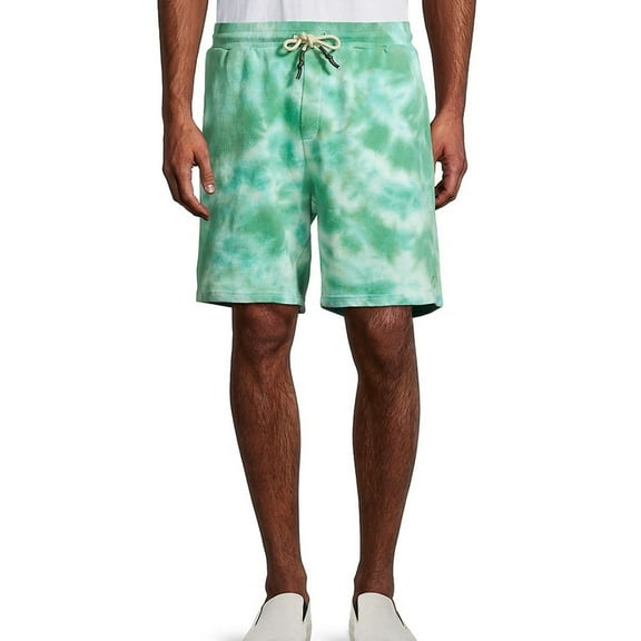 Elevenparis Mens Drawstring Casual Bermuda Shorts, Green, Small