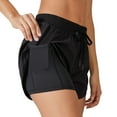 thumbnail image 1 of Pantalones cortos de yoga y fitness transpirables para mujer: cintura elástica, cordón, corte de encaje, pantalones cortos deportivos de secado rápido para correr, 1 of 8