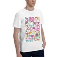 thumbnail image 2 of Bingfone Peace Love And Dove Flower Power Men'S Loose Fit Short-Sleeve Pocket T-Shirt, 2 of 7