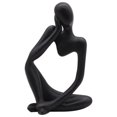thumbnail image 2 of Statue de Penseur Abstrait Fait à la Main en Résine Sculptures Creuses Modernes de Penseur pour la Maison, 2 of 8