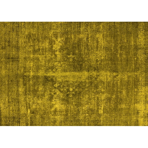 Ahgly Company Indoor Rectangle Oriental Yellow Industrial Area Rugs, 2' x 4'