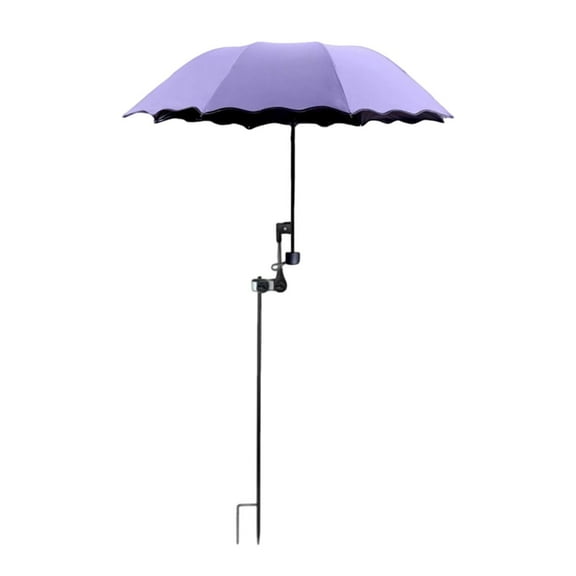 YWMJZEU Plant Sun Umbrella 95cm Diameter Weatherproof Yard Decoration Sturdy Flowers Sun Purple