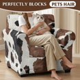 thumbnail image 4 of Chririnla Cow Print Arm Chair Covers 2 Piece Sofa Chair Cover Brushed Chair Slipcovers with Stretch for Living Room, 4 of 8