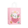Easter Cute Bunny Holiday Party Gift Packaging Portable Gift Bag Color Kraft Paper Tote Bag