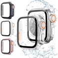 thumbnail image 1 of WWS-3Pcs Screen Protector for Apple Watch Case 45mm 44mm 40mm 41mm,Ultra Style Hard Case+Tempered Glass Screen Protector,Rugged iwatch Bumper Cover for Apple Watch Series 8 Cases 7 SE 6 5 4, 1 of 4