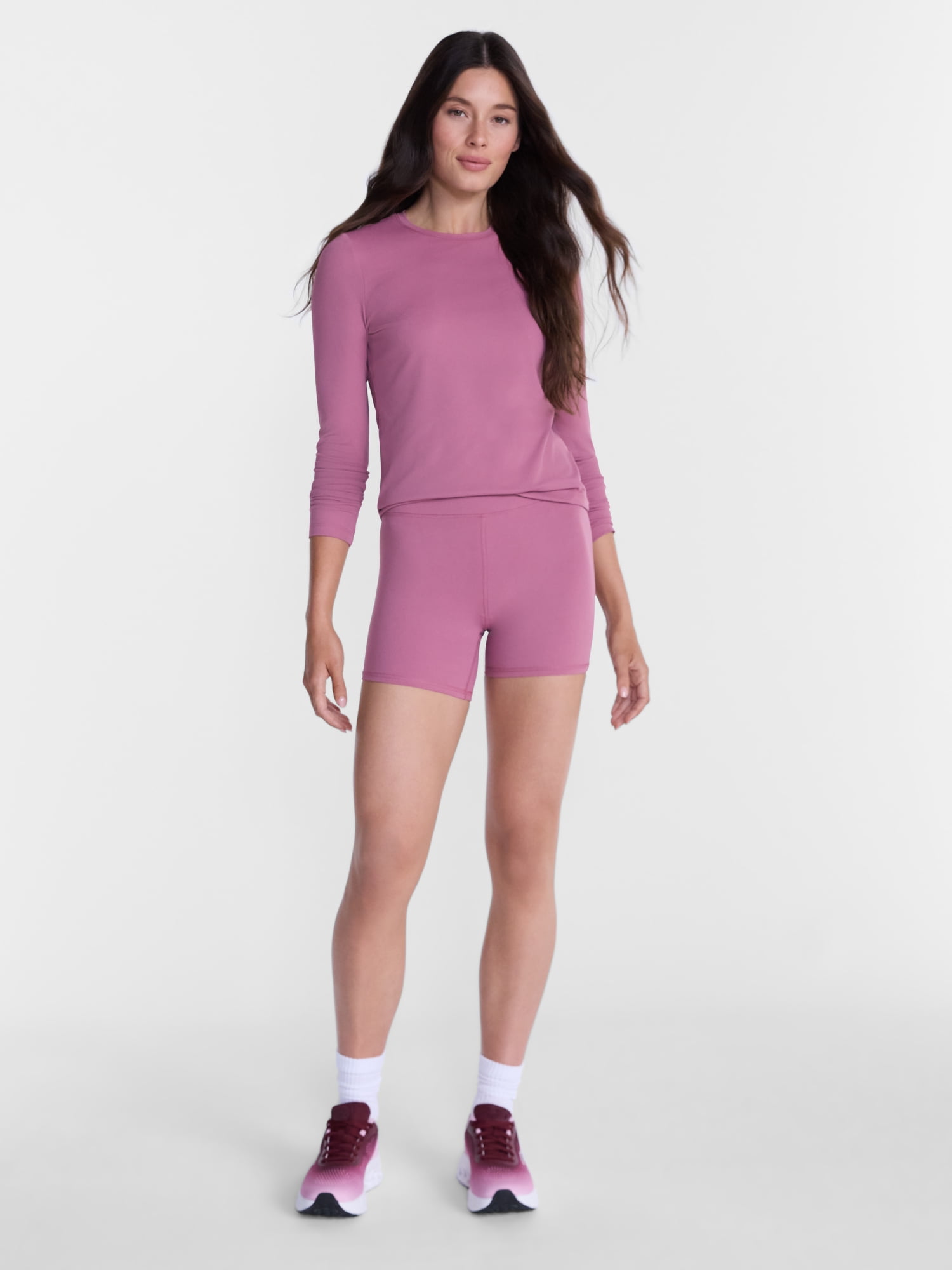 Avia Women’s and Women's Plus SoftSculpt Top with Long Sleeves, Sizes XS-4X