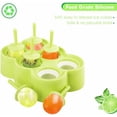 thumbnail image 2 of Molde para helado verde [6 cavidades], bandeja para cubitos de hielo con 6 celdas de silicona, utensilio de cocina de calidad alimentaria, sorbete de helado para paletas, 2 of 5
